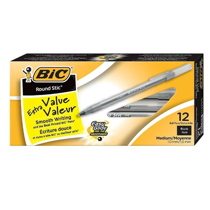 BIC Pen (medium) (Black, 12 Pack)